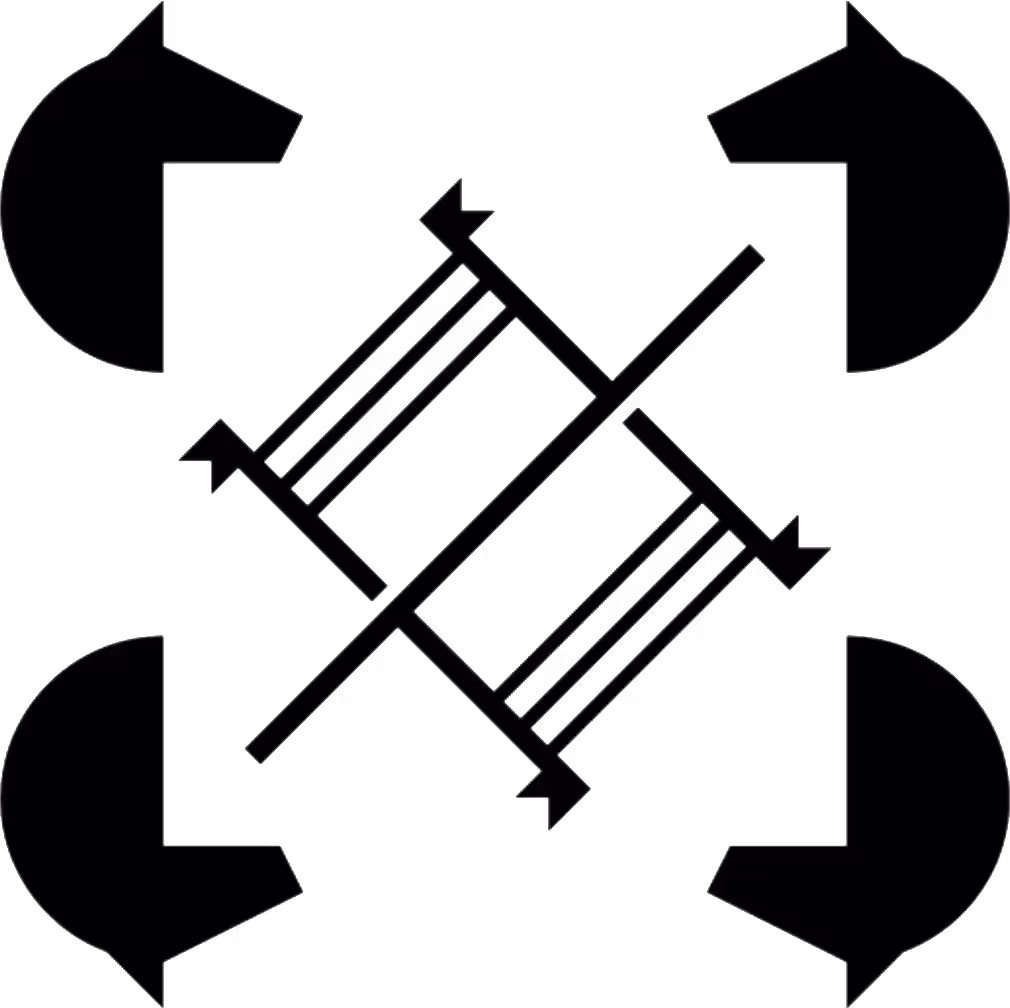 Equestrian jumping icon