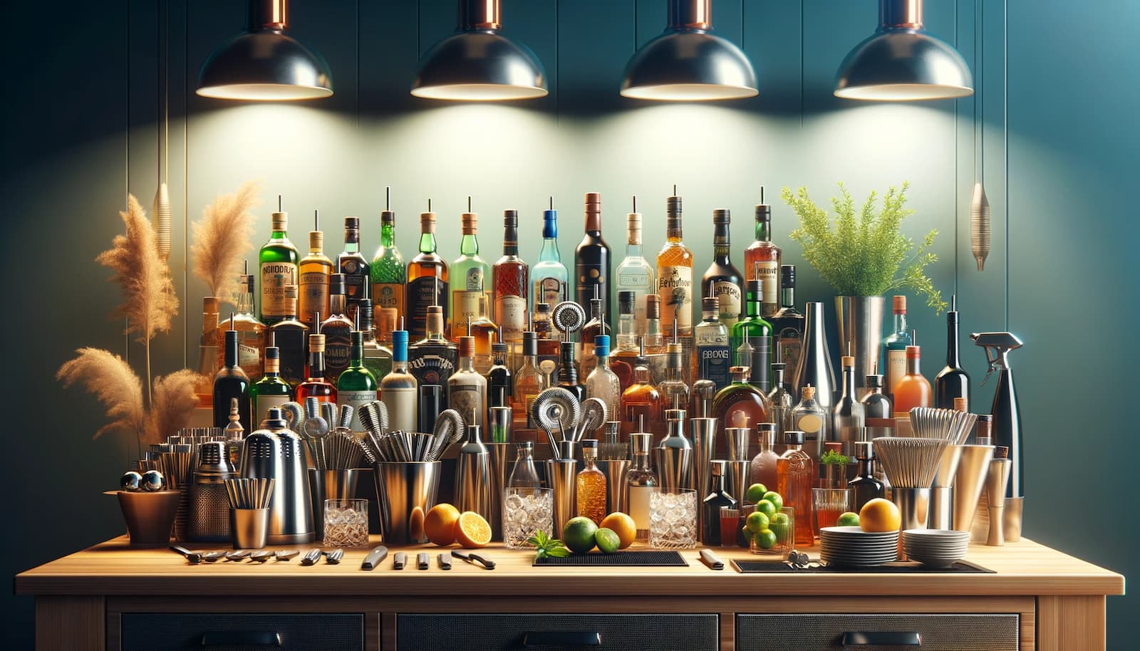 Organized bar workspace Organized bar workspace